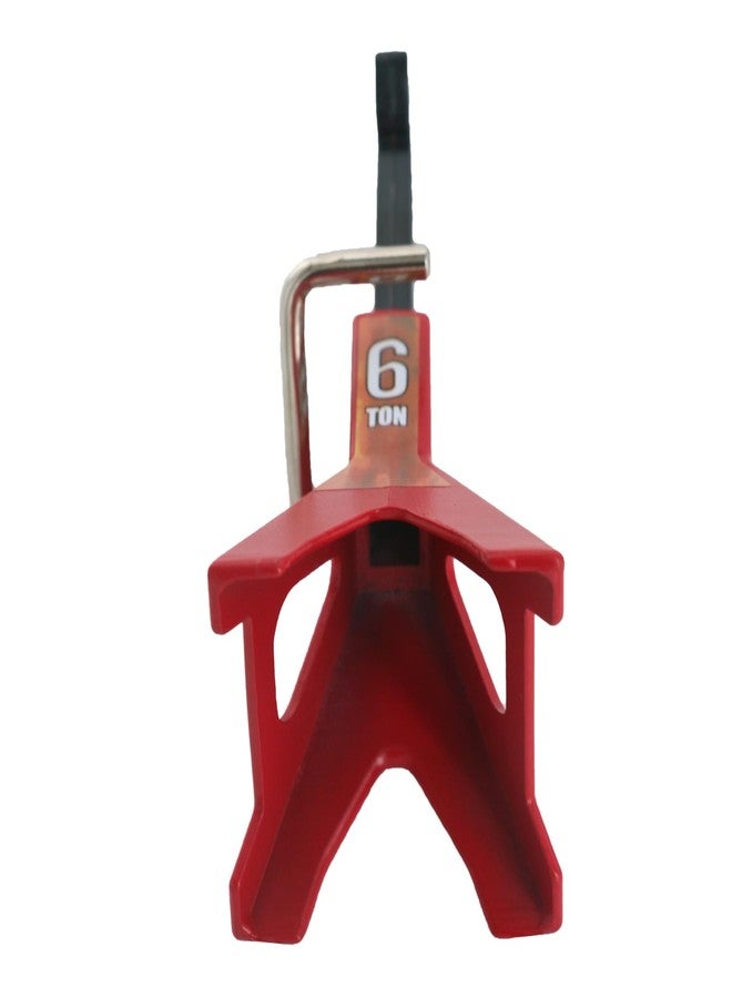 POLANTA 4 Pack 1/10 Remote Control Car Scale Metal Jack Stand Repair for Traxxas TRX4 Axial SCX10 1/10 RC Climbing Car,Note: for 1:10 RC Cars only, not for Real Cars(Red) - Image 3